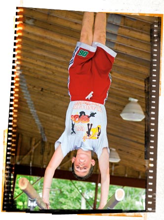 Camper doing Gymnastics